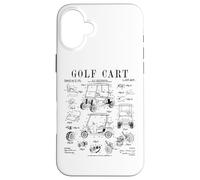 Stampa con disegno di brevetto vintage divertente per golfisti Custodia per iPhone 16 Plus