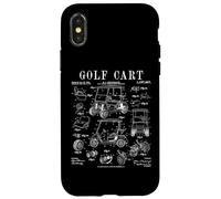 Stampa con disegno di brevetto vintage divertente per golfisti Custodia per iPhone X/XS