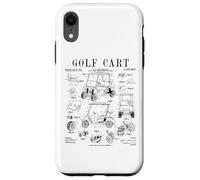 Stampa con disegno di brevetto vintage divertente per golfisti Custodia per iPhone XR