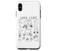 Stampa con disegno di brevetto vintage divertente per golfisti Custodia per iPhone XS Max