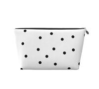 Stampa con motivo a pois in bianco e nero, Borsa da toilette Borsa per trucco Borsa per cosmetici Borsa da toilette da viaggio portatile