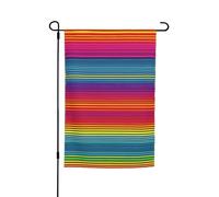 Stampa con motivo arcobaleno versatile ed elegante bandiera da giardino per tutte le stagioni Outdoor Yard Decor Portici Giardini