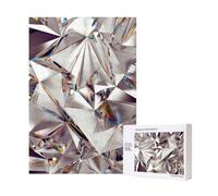 Stampa con motivo astratto di diamanti e cristalli glitterati,Puzzle in legno da 300 pezzi per adulti e adolescenti