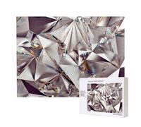 Stampa con motivo astratto di diamanti e cristalli glitterati,Puzzle in legno da 500 pezzi, gioco di famiglia, puzzle per adulti e adolescenti, decorazioni per la casa