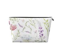 Stampa con motivo floreale colorato, Borsa da toilette Borsa per trucco Borsa per cosmetici Borsa da toilette da viaggio portatile