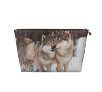 Stampa con motivo lupo, Borsa da toilette Borsa per trucco Borsa per cosmetici Borsa da toilette da viaggio portatile