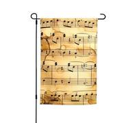 Stampa con note musicali, 30,5 x 45,7 cm, bandiera da giardino per tutte le stagioni, decorazione esterna per cortile, patio, portico e bandiera del prato