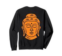 Stampa con Testa di Buddha di Saggezza Buddista Felpa