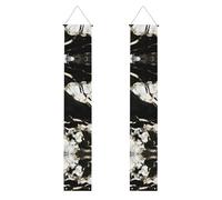 Stampa con texture in marmo bianco e nero per molteplici occasioni da appendere ovunque Banner Decor Celebrazioni Grad Party Supplies