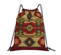 Stampa Coulisse Tasche Native Southwest American Aztec Tribal Ethnic, Poliestere Sacca Sportiva, Unisex Zaino Palestras, per Viaggi Vacanze 36X42cm