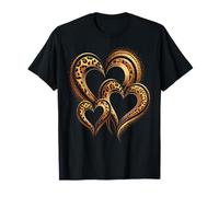 Stampa Cuori Amore Leopardo Ghepardo Maglietta