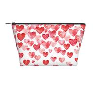 Stampa Cuori rossi che cadono, Borsa da toilette Borsa per trucco Borsa per cosmetici Borsa da toilette da viaggio portatile