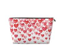 Stampa Cuori rossi che cadono, Borsa da toilette Borsa per trucco Borsa per cosmetici Borsa da toilette da viaggio portatile