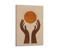 Stampa da parete femminile africana ragazza nera arte spirituale galleria femminile ritratto donne meditazione decorazione spirituale signora casa pittura tela arte della parete per la decorazione