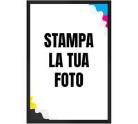 Stampa da Parete Foto Personalizzabile con Cornice, Idea Regalo, Decorazione, Arredamento Casa Salotto Ufficio Cucina, Poster in carta opaca premium (Poster Foto - Personalizzato Cornice Nera A4)