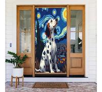 Stampa dalmata astratta dipinta n. 29 coperture decorative per porte, striscione per interni ed esterni, primavera, estate, autunno, inverno, Halloween, Natale, decorazioni per la casa