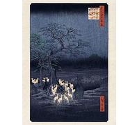 Stampa d'Arte Hiroshige - Fox Fires on New Year's Eve (30cm x 40cm)