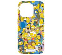 Stampa dei personaggi di The Simpsons Springfield Custodia per iPhone 15 Pro