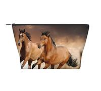 Stampa del cavallo in corsa, Borsa da toilette Borsa per trucco Borsa per cosmetici Borsa da toilette da viaggio portatile