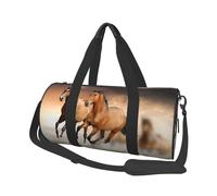 Stampa del cavallo in corsa, Borsone da viaggio di grande capacità Borsa rotonda Borsa da viaggio sportiva Borsa da viaggio Borsa da fitness