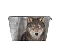 Stampa del lupo selvaggio, Borsa da toilette Borsa per trucco Borsa per cosmetici Borsa da toilette da viaggio portatile