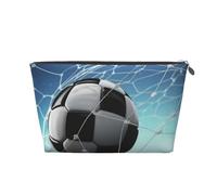 Stampa della rete di calcio, Borsa da toilette Borsa per trucco Borsa per cosmetici Borsa da toilette da viaggio portatile