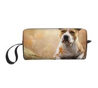 Stampa dell'American Staffordshire Terrier, Borsa per il trucco Borsa per cosmetici Borsa da toilette da viaggio portatile Borsa per trucco Organizer