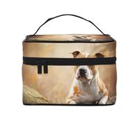 Stampa dell'American Staffordshire Terrier, Borsa per il trucco Borsa per cosmetici Borsa da viaggio portatile da viaggio Astuccio per matite