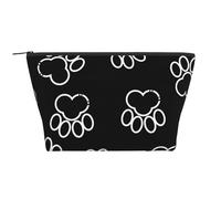 Stampa delle zampe nere, Borsa da toilette Borsa per trucco Borsa per cosmetici Borsa da toilette da viaggio portatile
