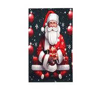 Stampa di Babbo Natale per esterni con bandiera decorativa per tutte le stagioni modello su un solo lato cortile portico patio