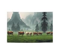 Stampa di bovini alpini banner festivi e fondali da appendere - decora facilmente la scena della tua festa