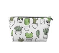 Stampa di cactus disegnata a mano, Borsa da toilette Borsa per trucco Borsa per cosmetici Borsa da toilette da viaggio portatile
