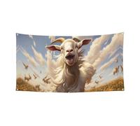 Stampa di capra Frolic per interni ed esterni festivi festivi festeggiamenti Halloween evento sfondo decorazione