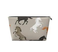 Stampa di cavallo carino, Borsa da toilette Borsa per trucco Borsa per cosmetici Borsa da toilette da viaggio portatile