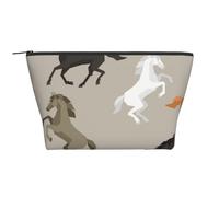 Stampa di cavallo carino, Borsa da toilette Borsa per trucco Borsa per cosmetici Borsa da toilette da viaggio portatile