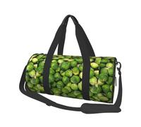 Stampa di cavolini di Bruxelles verdi, Borsone da viaggio di grande capacità Borsa rotonda Borsa da viaggio sportiva Borsa da viaggio Borsa da fitness