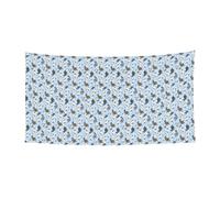 Stampa di cincillà blu e luna per feste all'aperto decorazione banner design su un solo lato adatto per feste notturne giardini bar