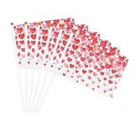 Stampa di cuori rossi cadenti convenienza bandiera palmare bandiere leggere decorazione interni esterni eventi feste