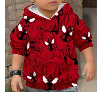 Stampa di eroi, felpa larga e comoda a maniche lunghe con motivo di ragno, stile minimalista classico e cool per ragazzi, adatta per autunno/inverno 6Y,7Y,4Y,5YAnimale,Fumetto,Ritratto,GeometricoTessu