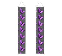 Stampa di farfalle viola convenienti per la cura dello stoccaggio Banner Design specificamente forniture per celebrazioni
