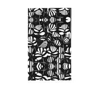 Stampa di fiori a righe bianche e nere per esterni, bandiera decorativa per tutte le stagioni, modello su un solo lato, per cortile, portico, patio