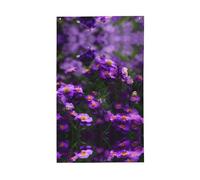 Stampa di fiori viola in fiore bandiera decorativa per tutte le stagioni stampa motivo su un solo lato interno esterno display chiaro