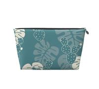 Stampa di foglie carine di lusso, Borsa da toilette Borsa per trucco Borsa per cosmetici Borsa da toilette da viaggio portatile