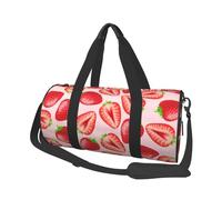 Stampa di fragole rosa Kawaii, Borsone da viaggio di grande capacità Borsa rotonda Borsa da viaggio sportiva Borsa da viaggio Borsa da fitness