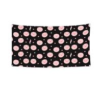 Stampa di maiale in polvere 1'Pack Banner Sign per Halloween, decorazione d'attaccatura all'aperto dell'interno ed esterno, resistente ai raggi UV con fori di metallo