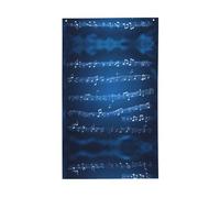 Stampa di note musicali blu, bandiera decorativa per esterni, per tutte le stagioni, modello su un solo lato, per cortile, portico, patio