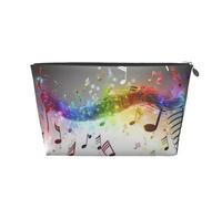 Stampa di note musicali che saltano, Borsa da toilette Borsa per trucco Borsa per cosmetici Borsa da toilette da viaggio portatile