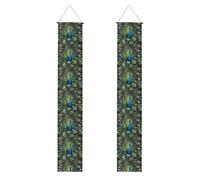 Stampa di pavone fresco Comodo Storage Care Banner Sfondo Design Specificamente Forniture di Celebrazione