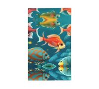 Stampa di pesci subacquei oceanici per esterni bandiera decorativa per tutte le stagioni modello su un solo lato cortile portico patio