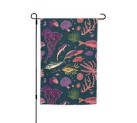 Stampa di pesci subacquei oceanici per qualsiasi occasione da giardino per tutte le stagioni bandiera esterna decorazione per cortili bandiere